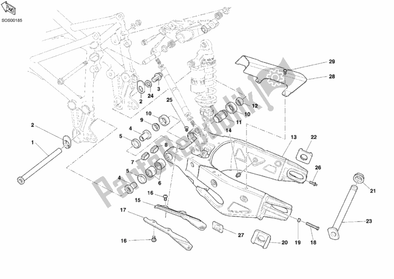 Todas las partes para Brazo Oscilante de Ducati Superbike 749 R 2004